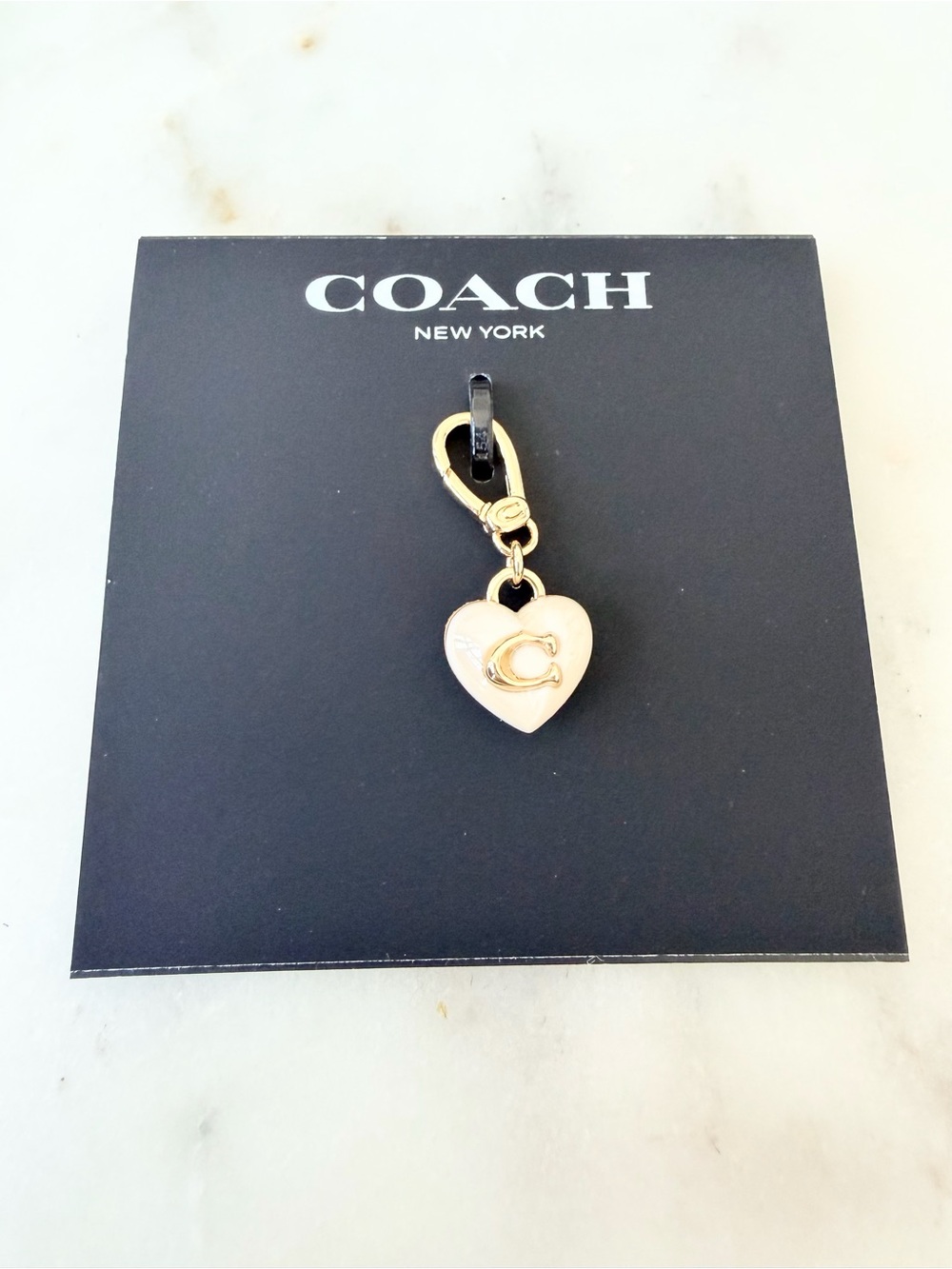 Coach Collectible Signature C Heart Jewelry Charm with Dust Bag - NWT - Picture 4 of 5